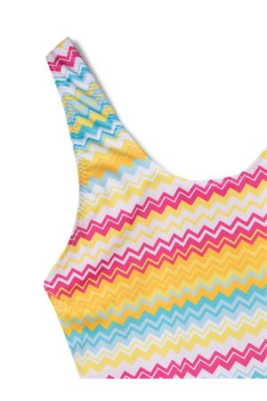 Multicolour logo-detail zigzag-print swimsuit MISSONI KIDS | MS0C59Z1378999